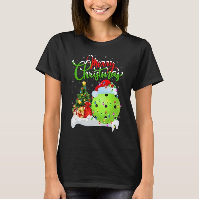 Camiseta Pickleball   Xmas Decorations Santa Pickleball Chr (Anverso)