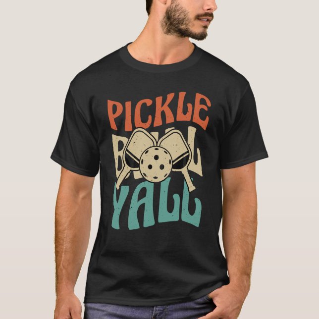 Camiseta Pickleball Yall Retro Vintage 70's 80's (Anverso)