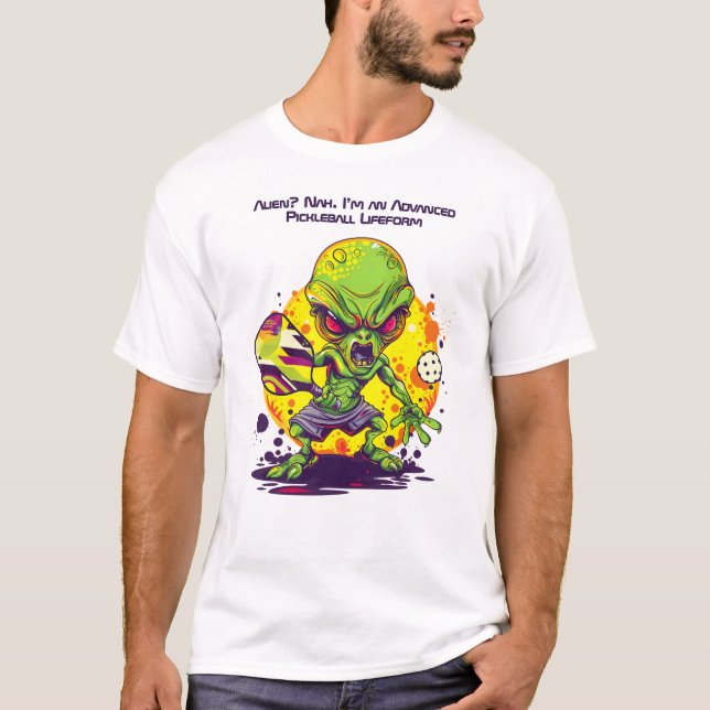 Camiseta 👽 Pickleballer desde el espacio (Anverso)