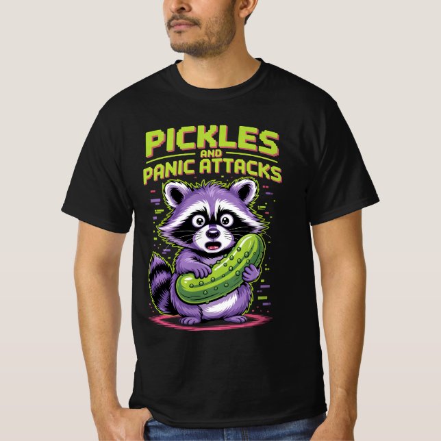 Camiseta Pickles y ataques de pánico - Edición de Raccoon C (Anverso)