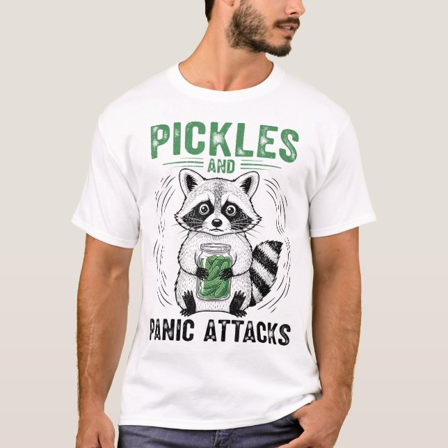 Camiseta Pickles Y Ataques De Pánico Raccoon De Salud Menta (Anverso)