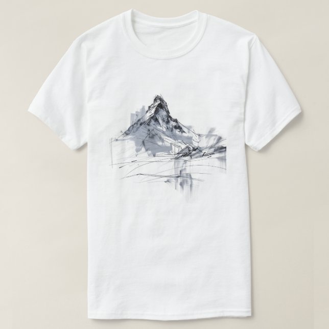 Camiseta Pico de montaña abstracto (Diseño del anverso)