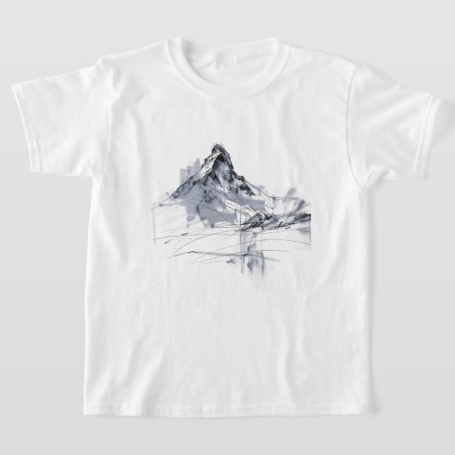 Camiseta Pico de montaña abstracto (Distribución)