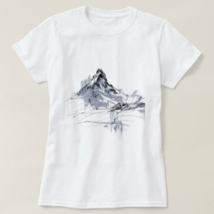 Camiseta Pico de montaña abstracto