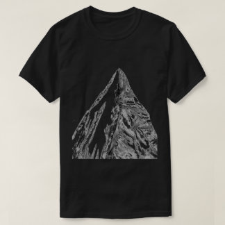 Camiseta Pico de montaña rocosa T-camisa-Negro