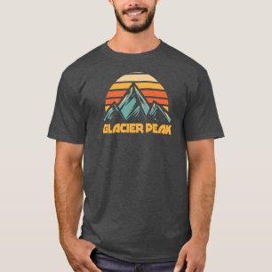 Camiseta Pico glaciar retro turquesa