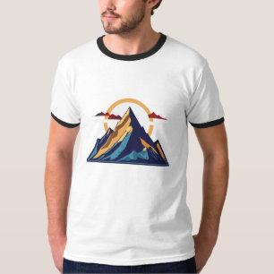 Camiseta Pico minimalista de montaña - Símbolo del logro