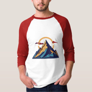 Camiseta Pico minimalista de montaña - Símbolo del logro