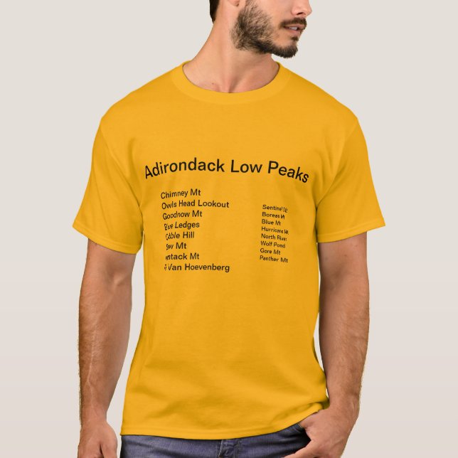 Camiseta Picos bajos de Adirondack (Anverso)