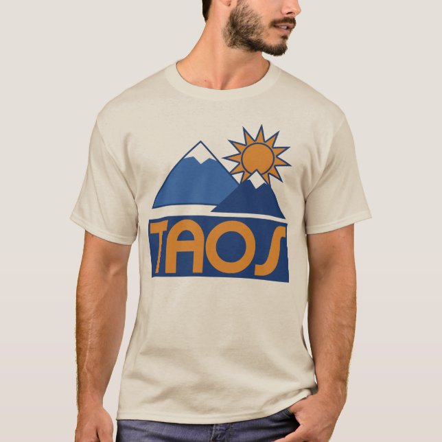 Camiseta Picos de montaña para el esquí estilo de los años  (Anverso)