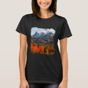 Camiseta Picos de montaña valle otoño alpino escénico