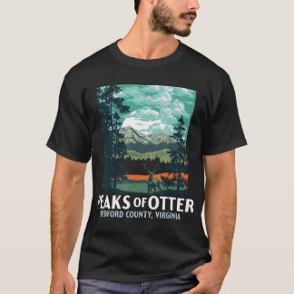 Camiseta Picos de Otter Retro Blue Ridge Parkway WPA