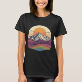 Camiseta Picos radiantes al atardecer