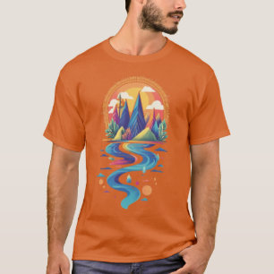 Camiseta Picos soleados y río que fluye