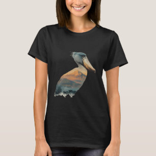 Camiseta Picozapato Ave Africana Animal Cigüeña Amante Azte