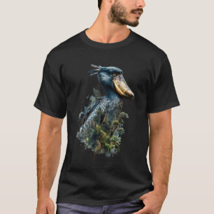 Camiseta Picozapato Ave Africana Animal Cigüeña Amante Azte