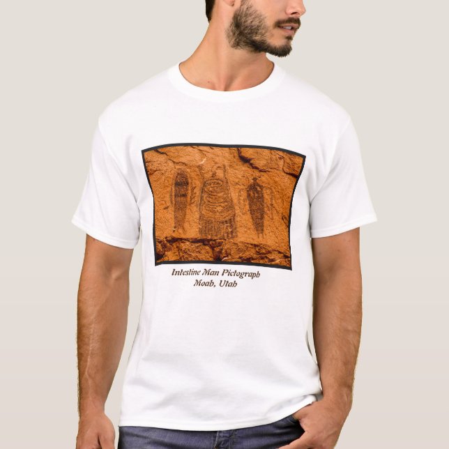 Camiseta Pictograma del hombre del intestino (estilo del (Anverso)