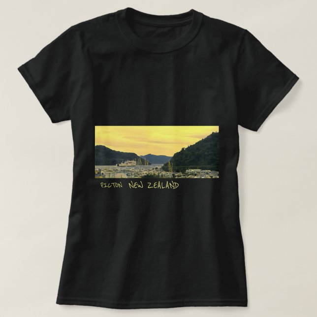 Camiseta Picton New Zealand Marlborough Sound Travel (Diseño del anverso)
