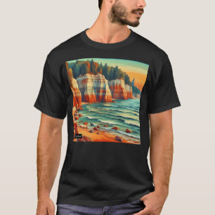 Camiseta Pictured Rocks National Lakeshore Michigan, Colorf