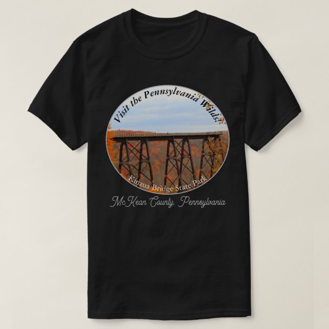 Camiseta Picturesque PA Wilds Souvenir Kinzua Bridge DK (Diseño del anverso)
