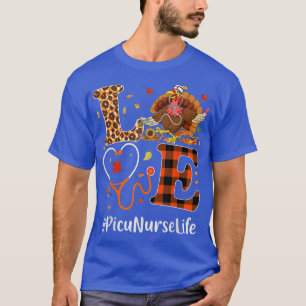 Camiseta Picu Enfermera Amor Acción de Gracias Leopard Stet