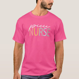 Camiseta Picu Enfermera Pediátrica Intensiva Colorida Boho 