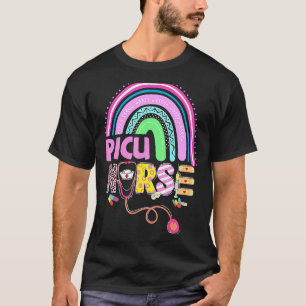 Camiseta Picu Nurse Bunny Nursing Rainbow Easter Cristianos