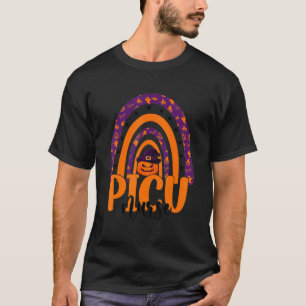 Camiseta Picu Nurse Pediátrico Icu Calabaza Halloween con a