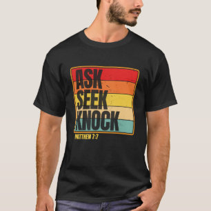 Camiseta Pide Busca Golpea Mateo 77 Hombres Mujeres Cristia