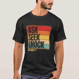 Camiseta Pide Busca Golpea Mateo 7 7 Hombres Mujeres Cristi
