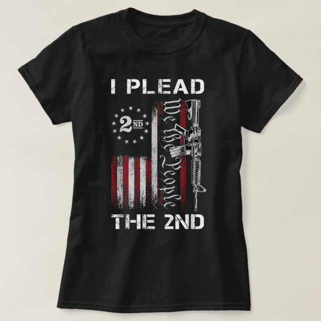 Camiseta Pido El Segundo Rifle We The People USA Flag AR-15 (Diseño del anverso)