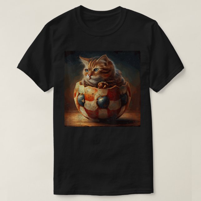 Camiseta Pie de Apple para el fútbol del gato (Diseño del anverso)