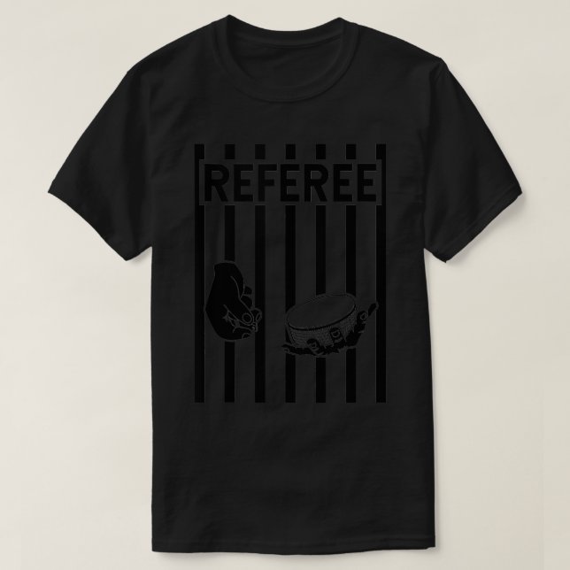 Camiseta Pie de árbitro de hockey sobre hielo (Diseño del anverso)