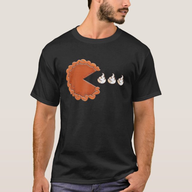 Camiseta Pie de calabaza comiendo crema batida Gracioso Gra (Anverso)