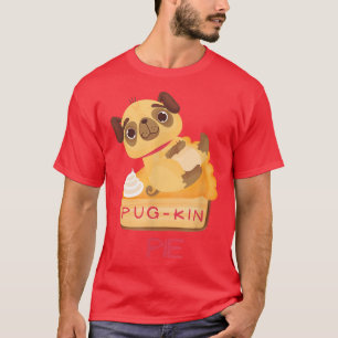 Camiseta Pie de calabaza de perro de pug, pie de pugKin, pe