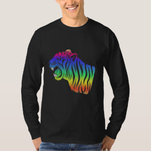 Camiseta Pie de la cabeza del tigre realista 17