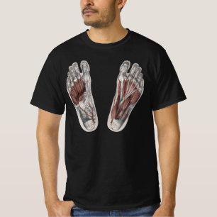 Camiseta Pie de podiatría de huella de anatomía humana vint