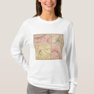 Camiseta Pie Fairfield, isla de Presque, mapa del caribú