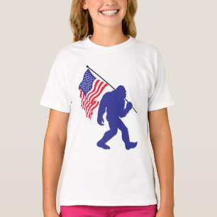 Camiseta Pie gigante con la bandera estadounidense