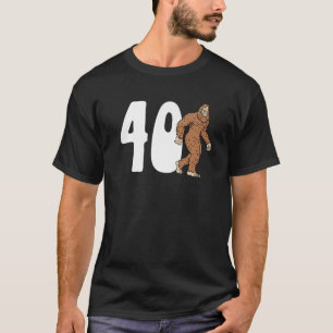 Camiseta Pie Grande 40.º Cuadragésimo Cumpleaños Sasquat