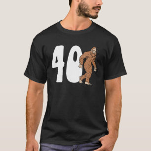 Camiseta Pie Grande 40.º Cuadragésimo Cumpleaños Sasquat