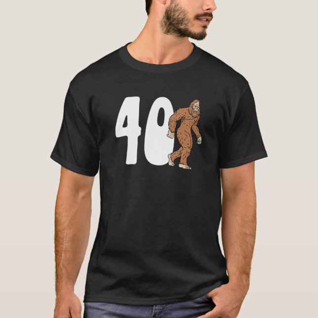 Camiseta Pie Grande 40.º Cuadragésimo Cumpleaños Sasquatch  (Anverso)