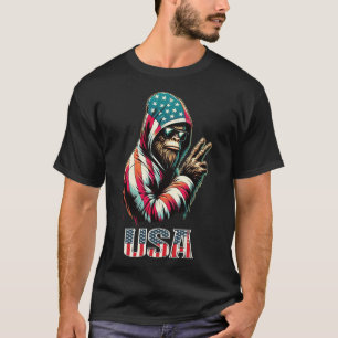 Camiseta Pie Grande 4 De Julio Eeuu Patriotic Sasquatch Tee