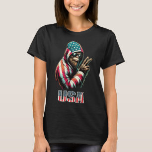 Camiseta Pie Grande 4 De Julio Eeuu Patriotic Sasquatch Tee