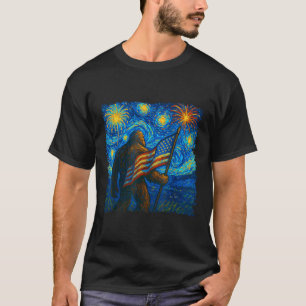 Camiseta Pie Grande 4 De Julio Noche Esterilla Van Gogh Ban