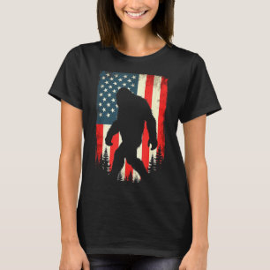Camiseta Pie grande bandera de EE. UU. patriótica cuatro de