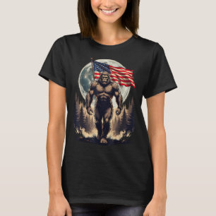 Camiseta Pie grande bigfoot sasquatch bandera americana pat