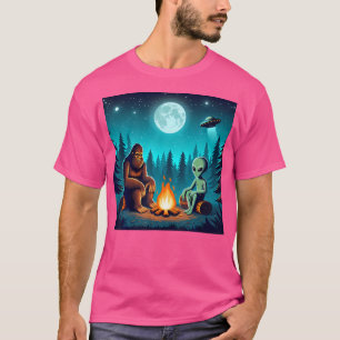 Camiseta Pie Grande Con Alien En El Famoso Sasquatch De Cam