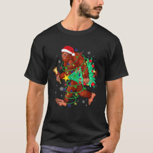 Camiseta Pie grande con árbol de navidad Sasquatch Creyent