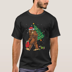 Camiseta Pie grande con árbol de navidad Sasquatch Creyente